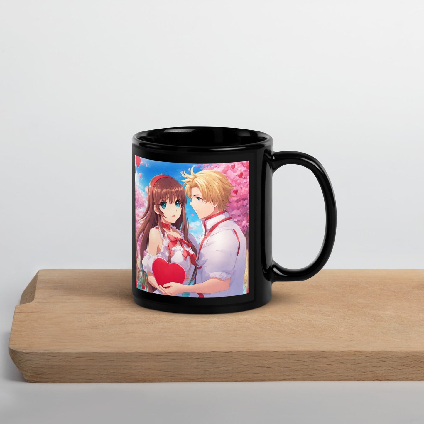 Anime Black Glossy Mug — Unique AI Design