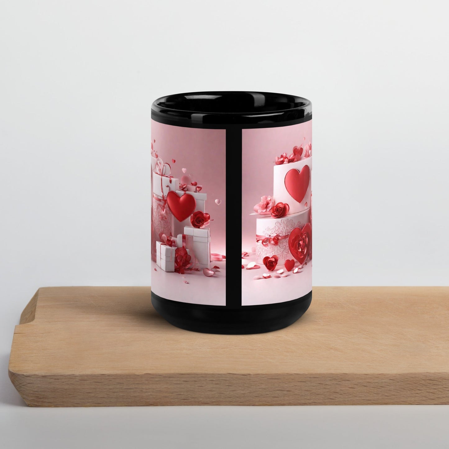 3D Art Black Glossy Mug — Unique AI Design