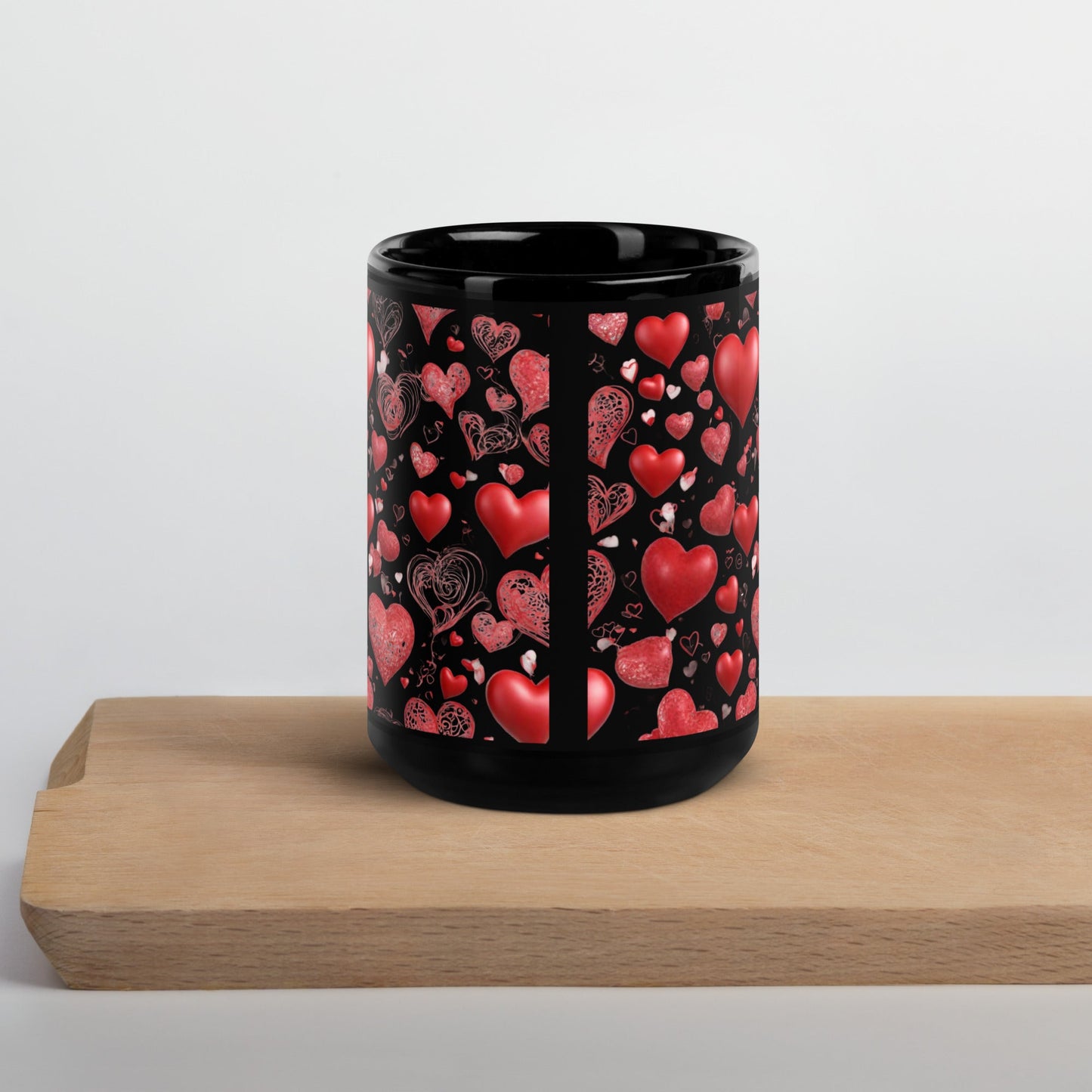 3D Art Black Glossy Mug — Unique AI Design