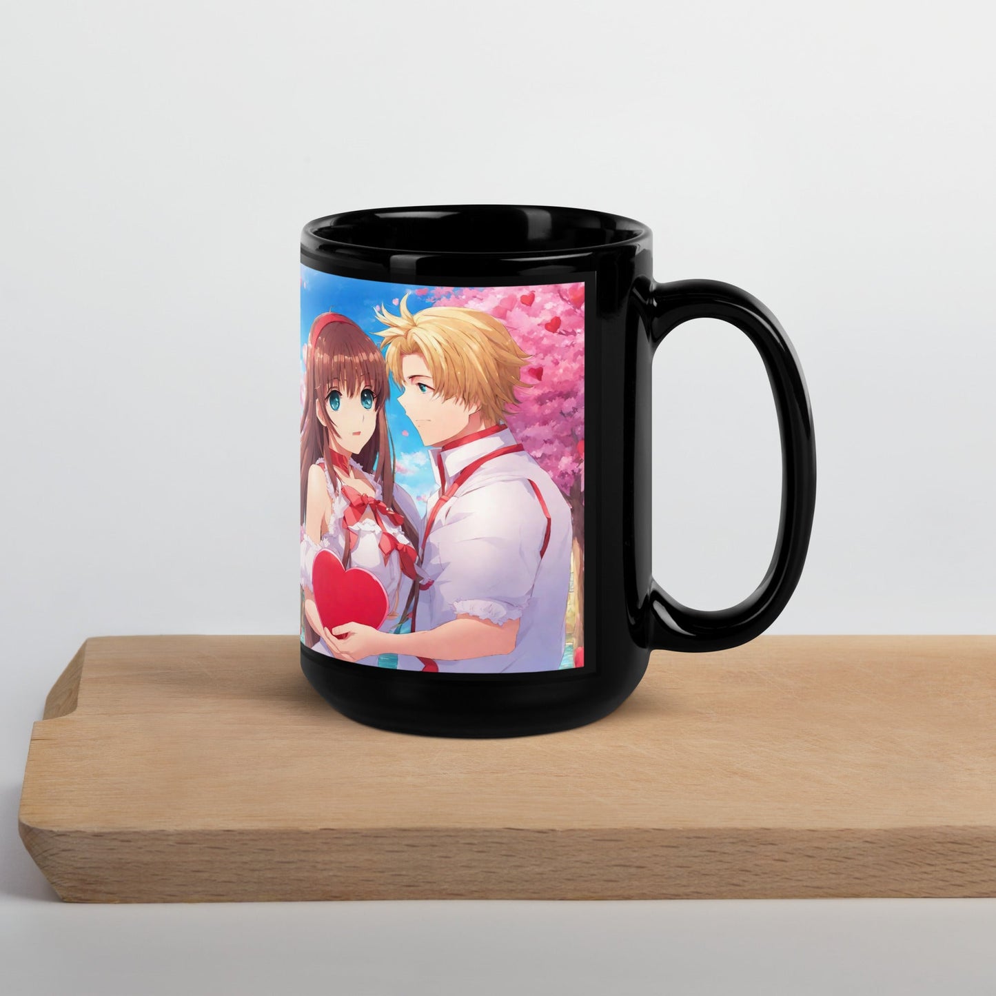 Anime Black Glossy Mug — Unique AI Design