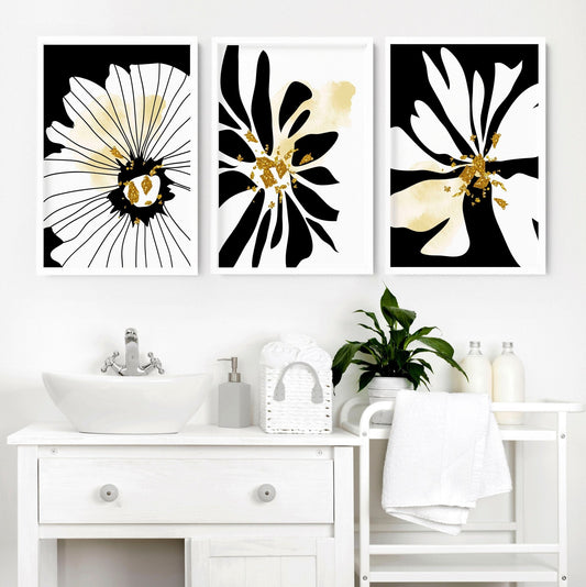 Small pictures for bathrooms | set of 3 framed wall art