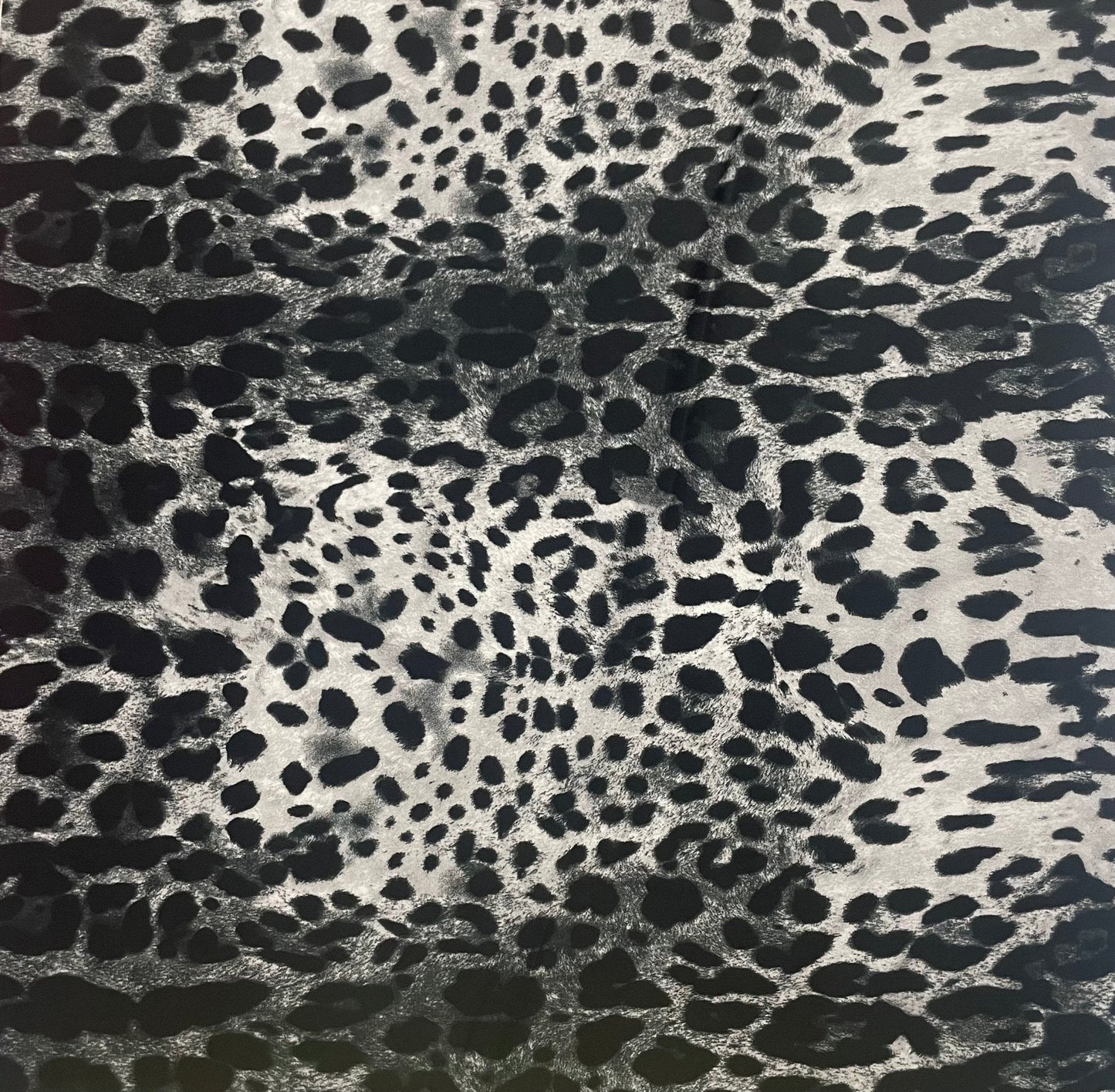 Black Leopard Fabric – Monochrome Animal Print by the Metre