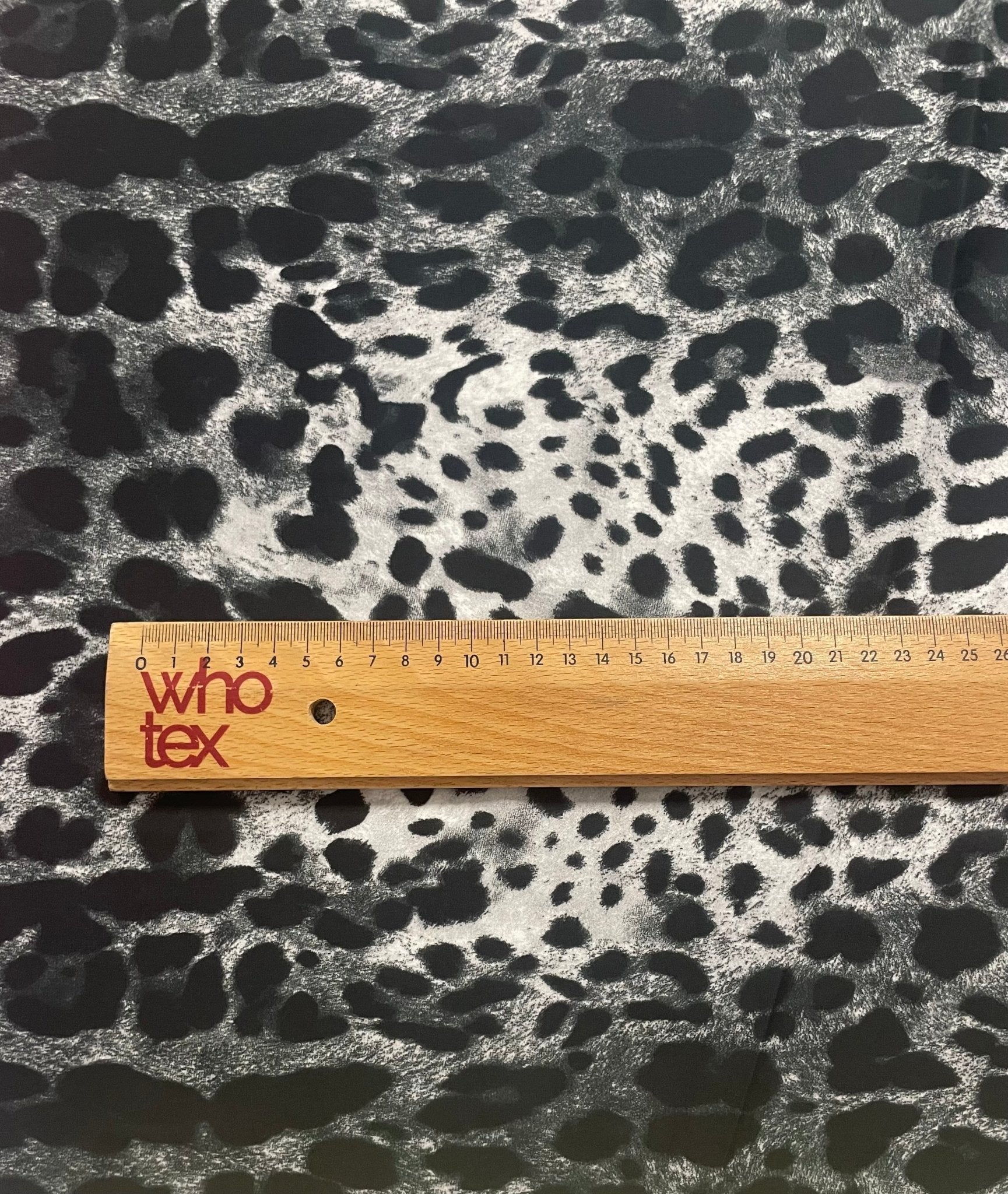 Black Leopard Fabric – Monochrome Animal Print by the Metre