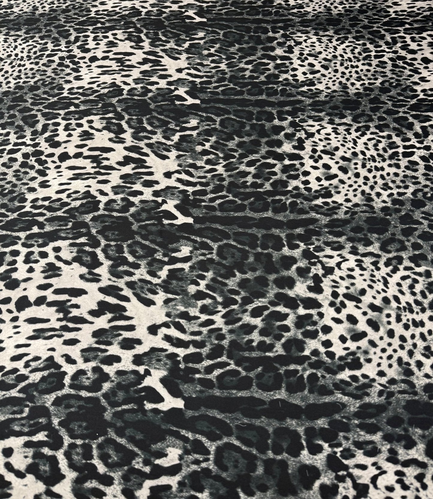 Black Leopard Fabric – Monochrome Animal Print by the Metre