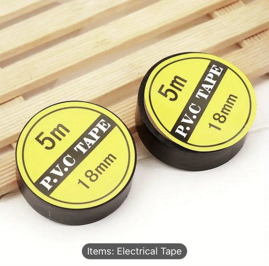 Black P.V.C electrical tape 18mm/5m - 1 roll