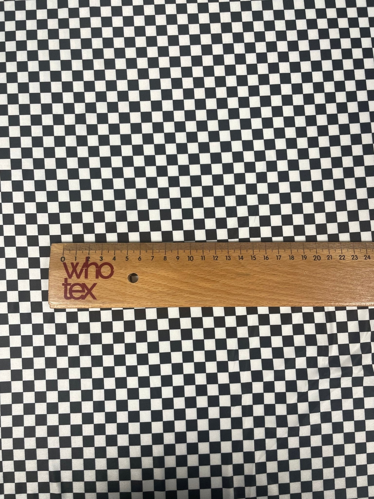 Black & White Checkered Spandex Fabric by the Metre