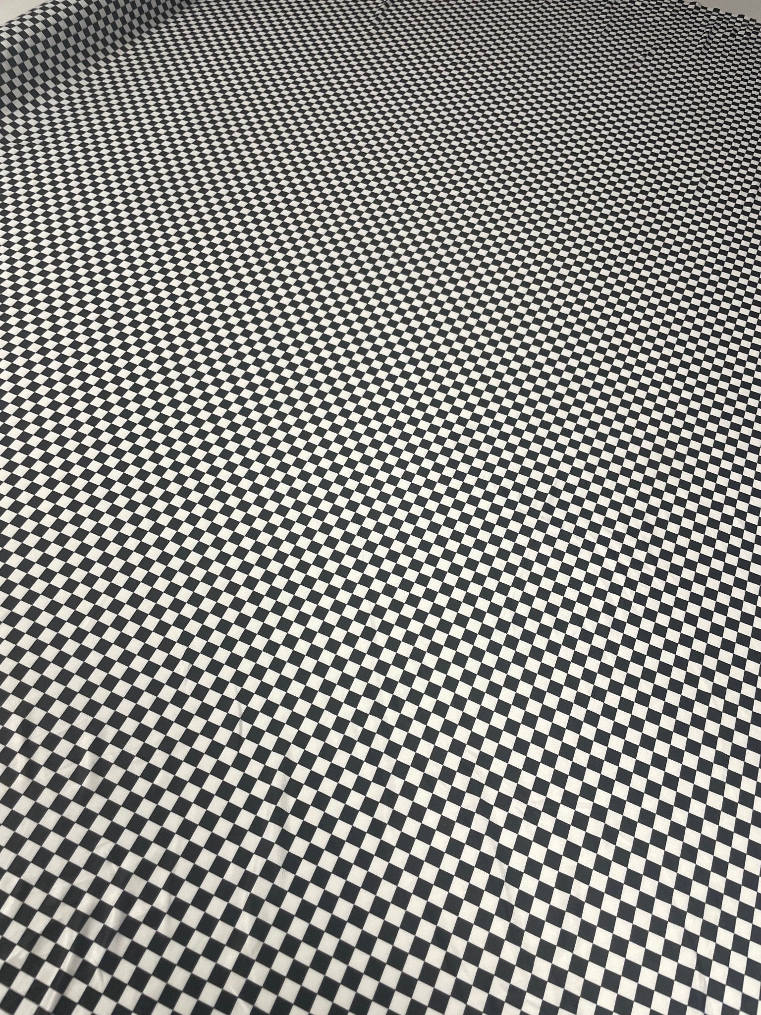 Black & White Checkered Spandex Fabric by the Metre