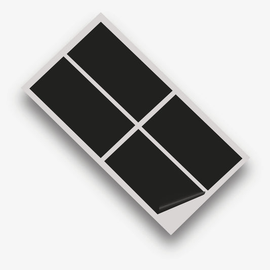 Black Matte 100x200mm Vinyl Wall Tile Stickers Kitchen & Bathroom Transfers