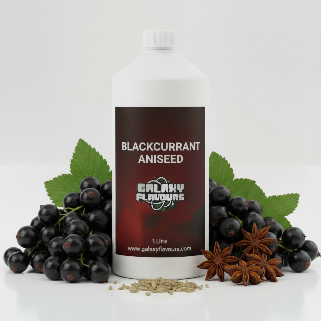 Blackcurrant and Aniseed Food Flavouring - Professional High Strength - 1 Litre