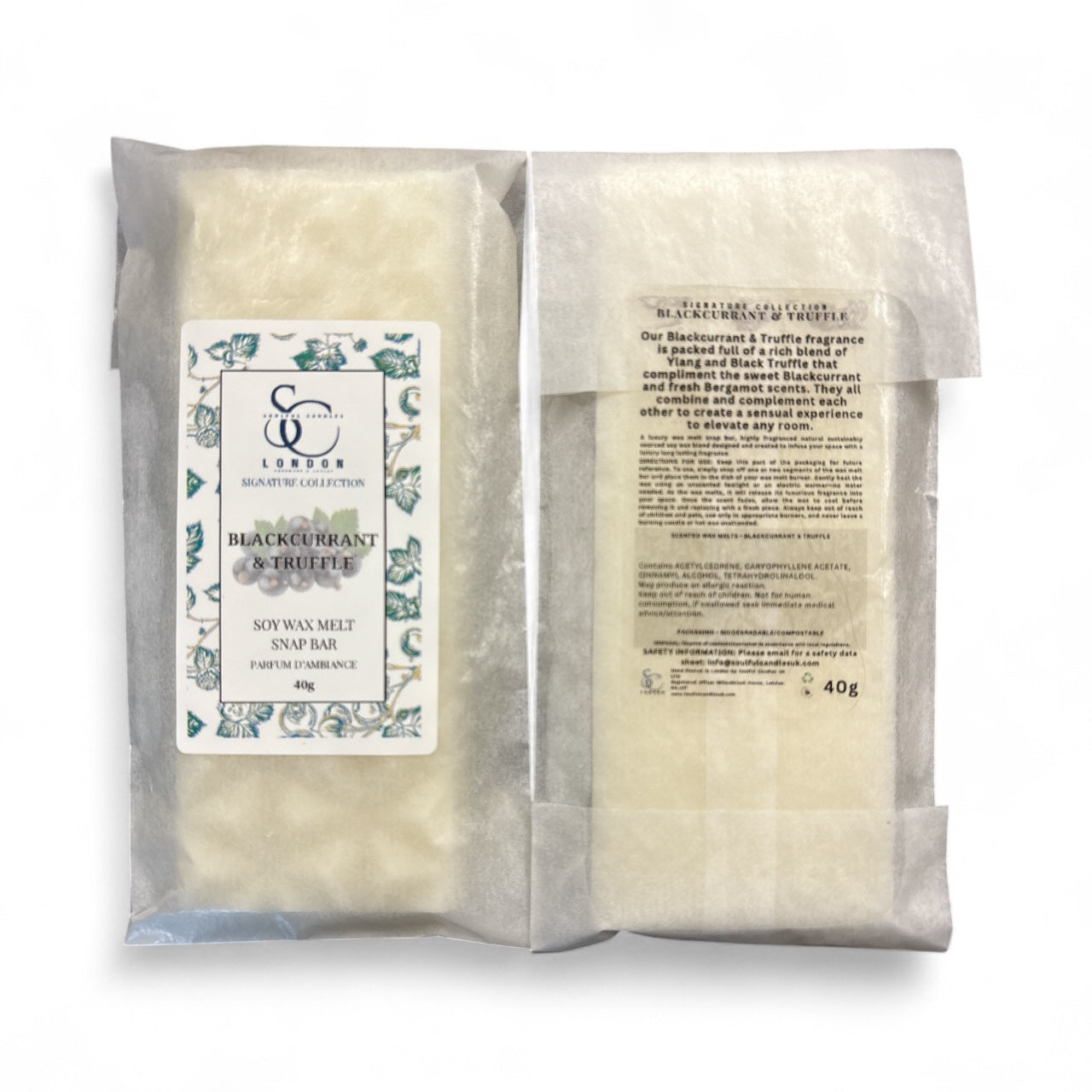 Blackcurrant & Truffle Soy Wax Melt Snap Bar – 40g