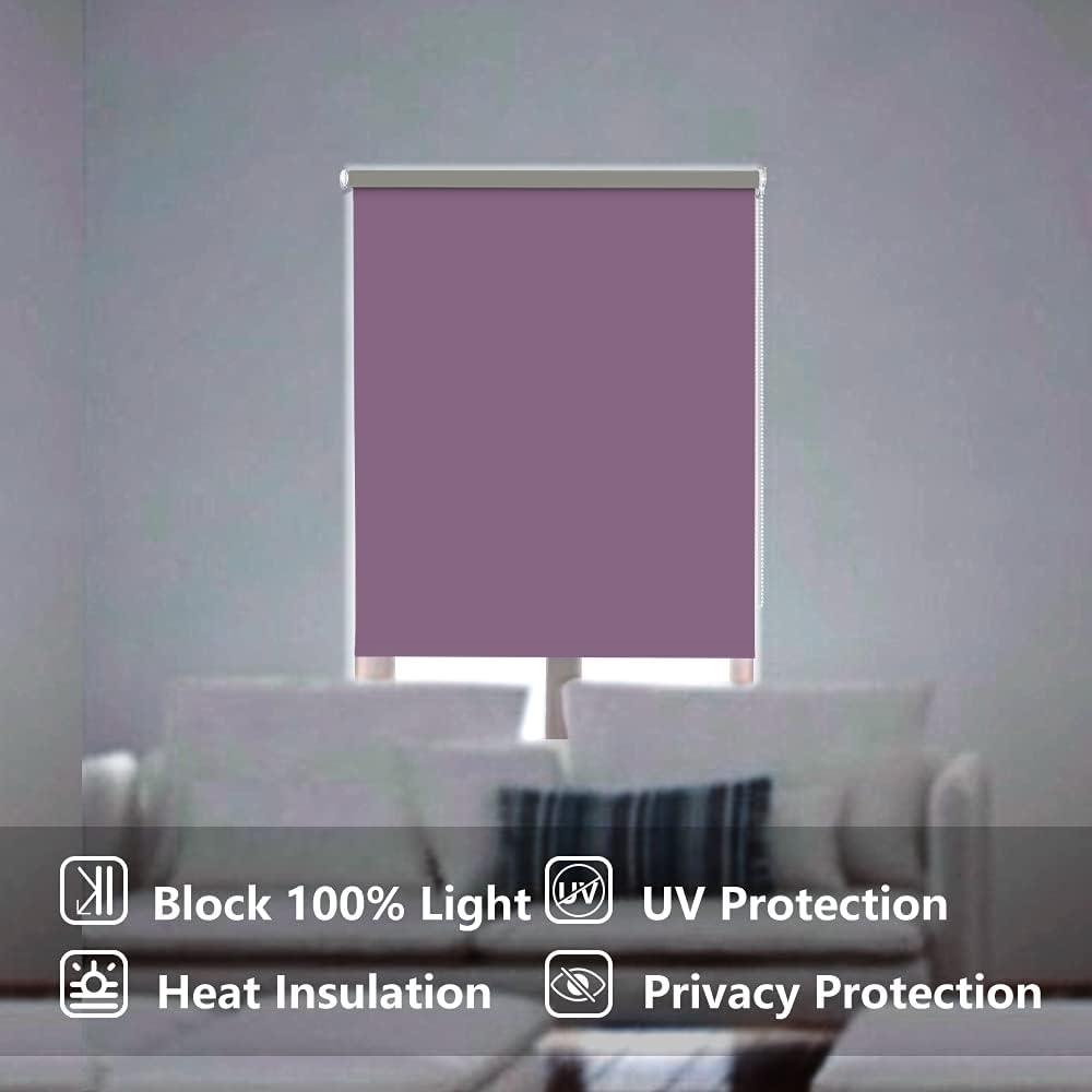 Blackout Waterproof Roller Blind Thermal UV Protection 104x183cm LUCKUP