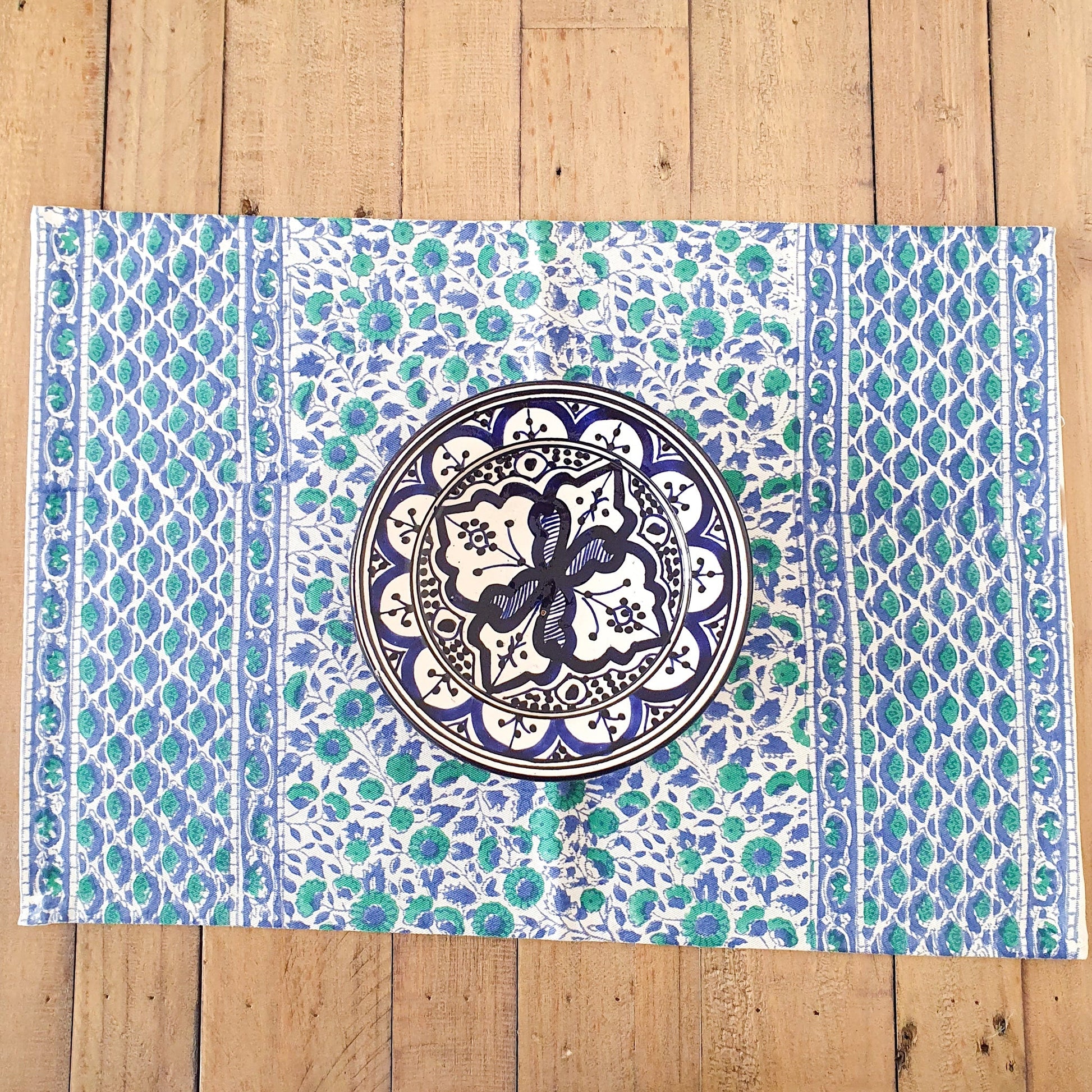 Block-printed organic cotton placemats (set of 2)