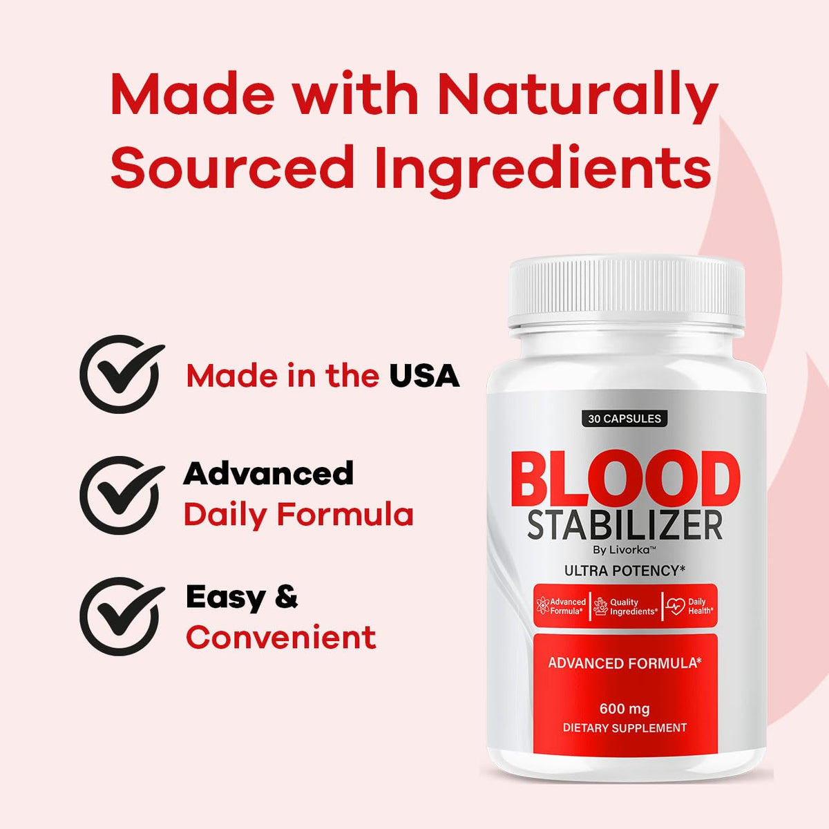 (2 Pack) Blood Stabilizer Supplement – Original Blood Stabilizer, Advanced Blood Formula, 60 Capsules