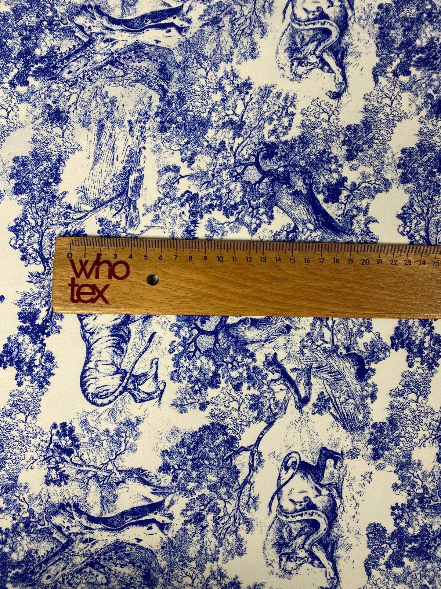 Blue Wild Forest Pattern Fabric by Metre