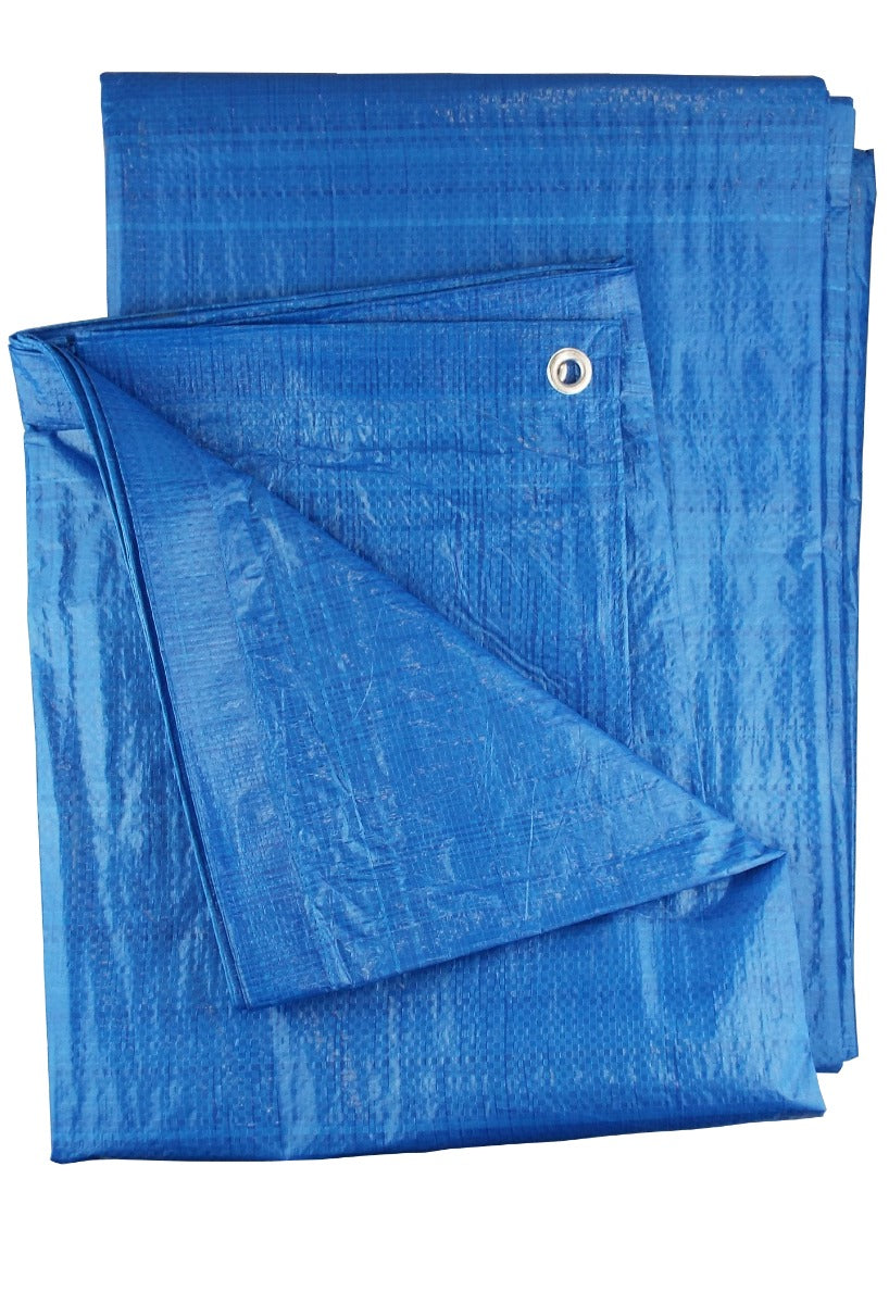 Blue S-Grade Tarpaulin 1m x 1m Waterproof Tarpaulin Cover Outdoor Ground Sheet