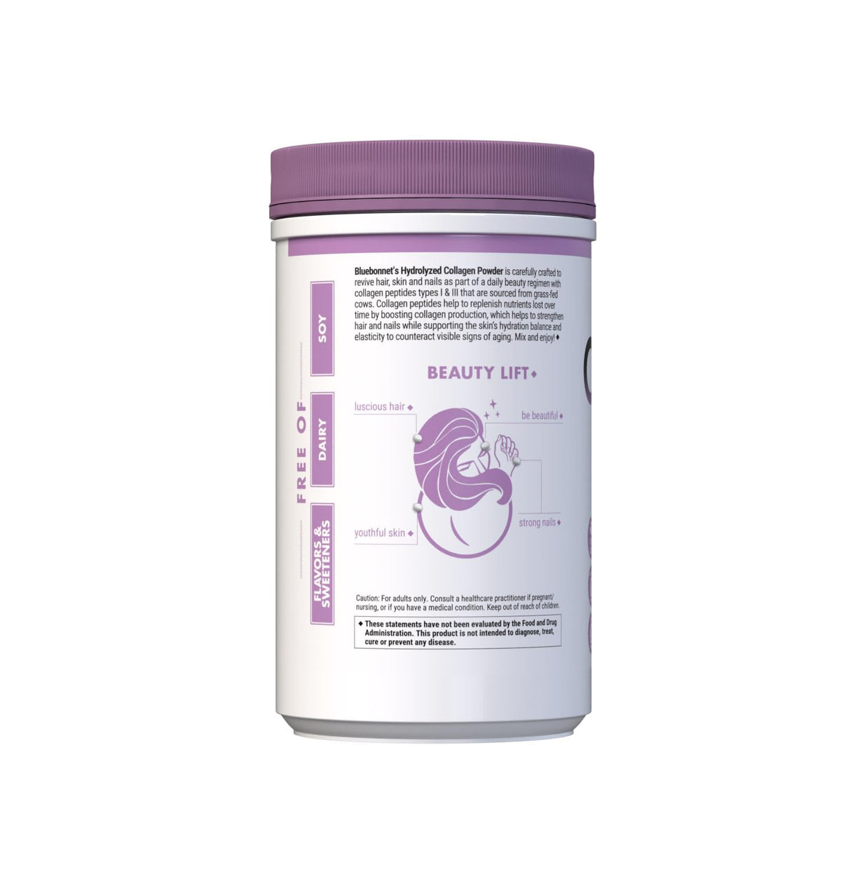 BlueBonnet Nutrition Hydrolyzed Collagen Powder - Supports Hair, Skin & Nails | Grass-Fed, Soy-Free, Gluten-Free, Non-GMO | 10.58 oz