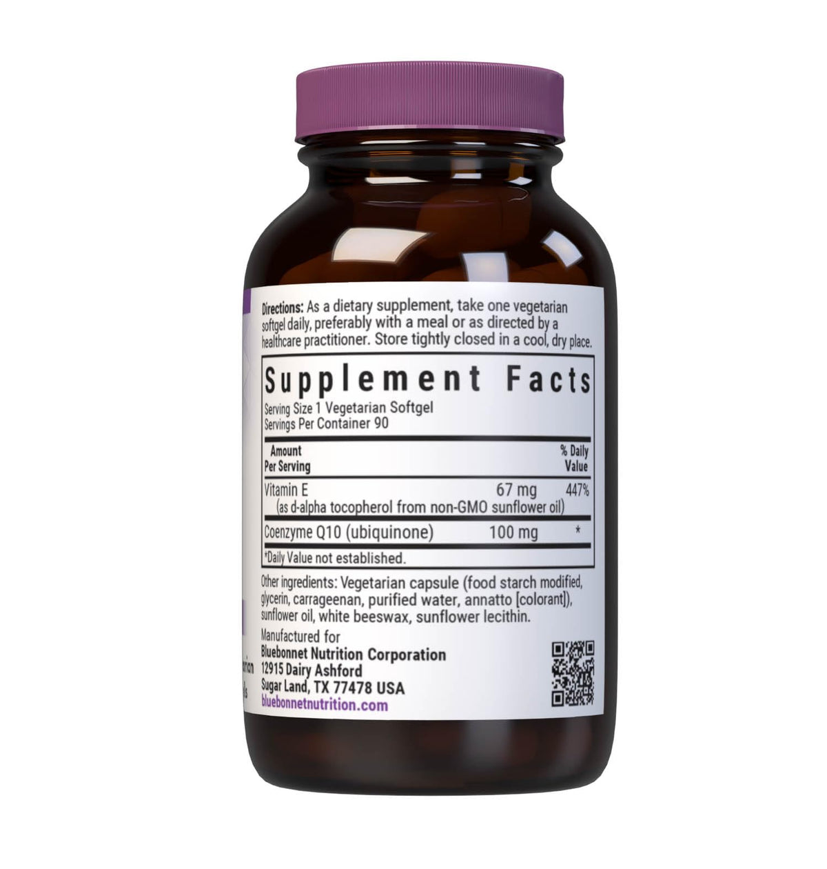 BlueBonnet CoQ-10 100 mg Vegetarian Softgels – 90 Count