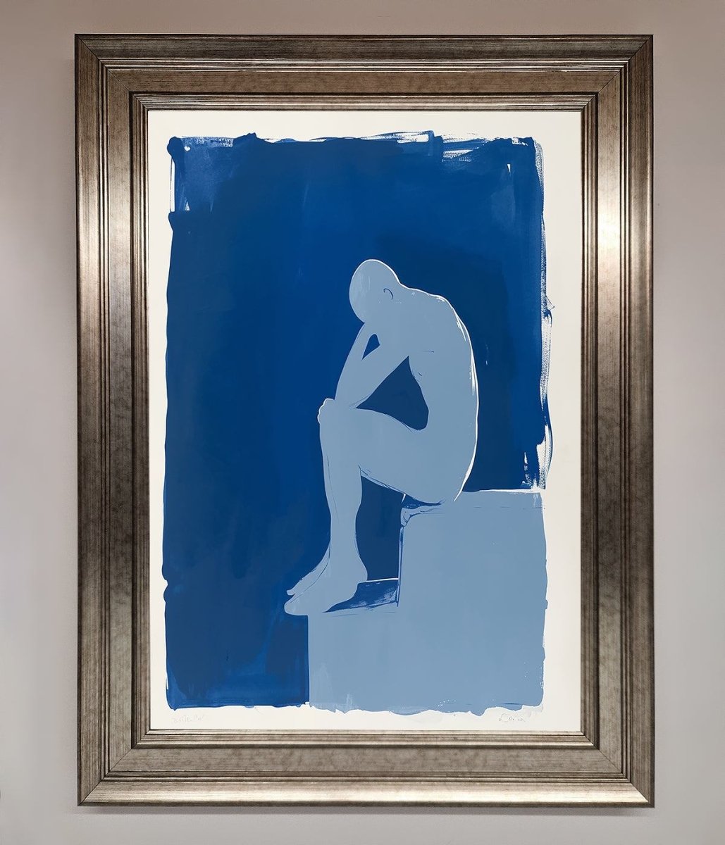 Blues Thinking Framed Print