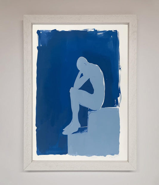 Blues Thinking Framed Print