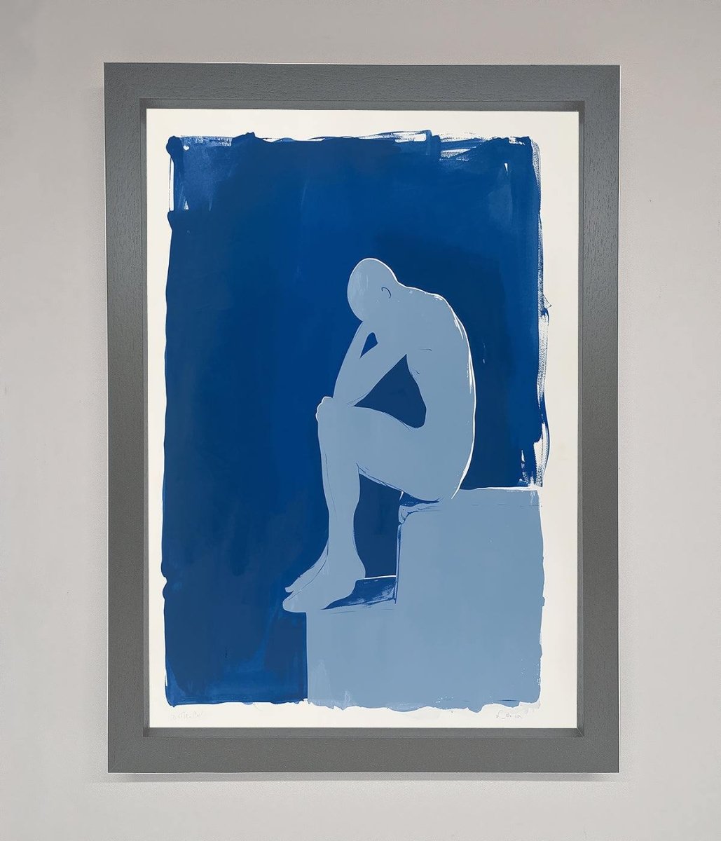 Blues Thinking Framed Print