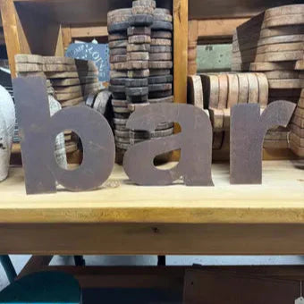 BAR Metal Letters Sign