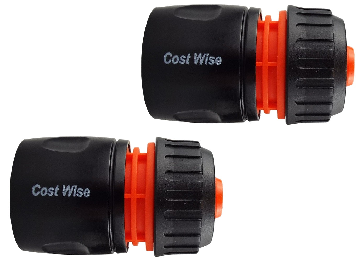 Female Hose Connector, 1/2in or 5/8in Hose, Black Orange Drip Irrigation Fitting