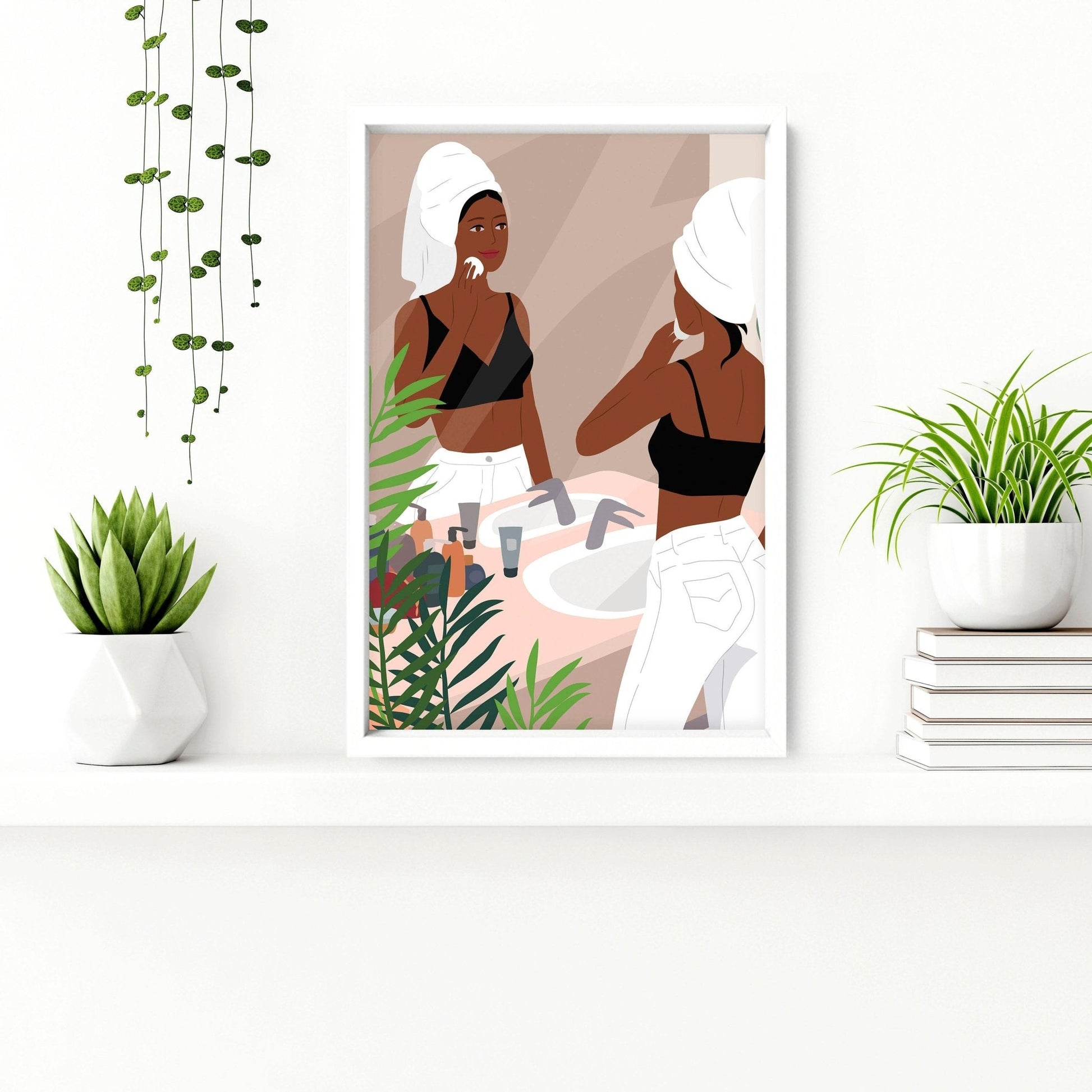 Bathroom art for walls | set of 3 Bohemian wall art