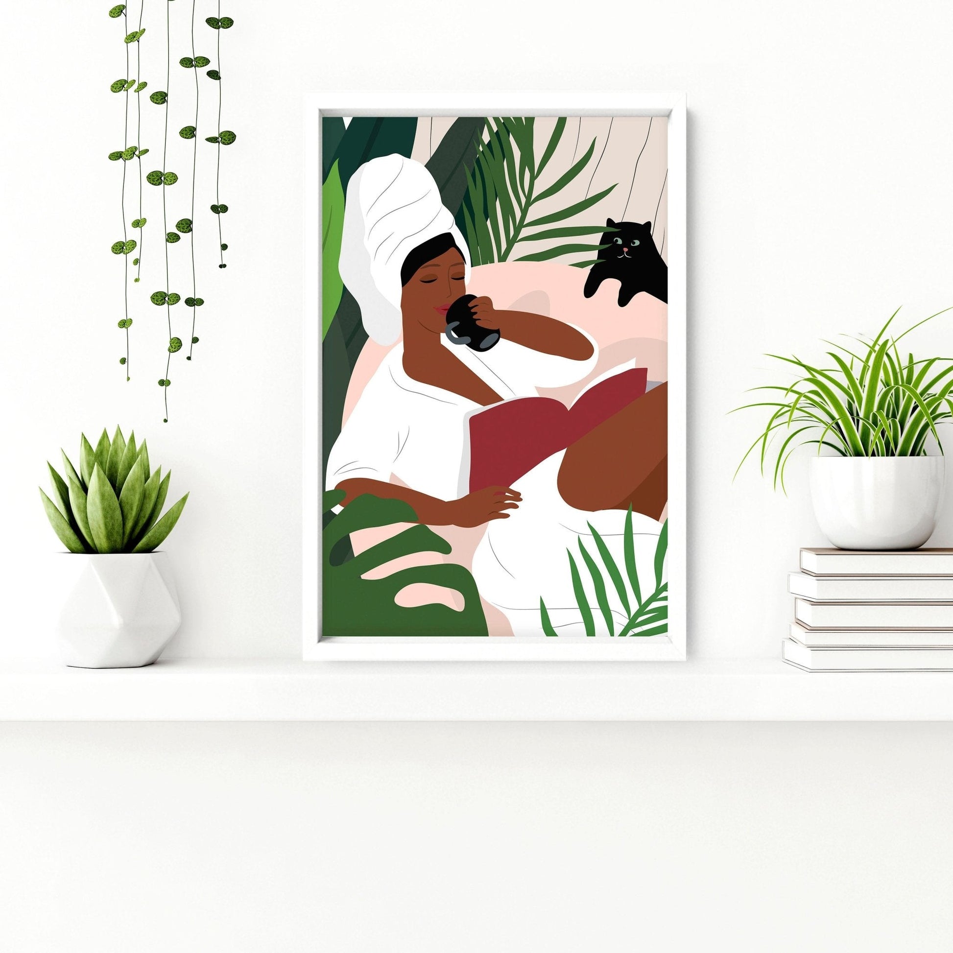 Bathroom art for walls | set of 3 Bohemian wall art