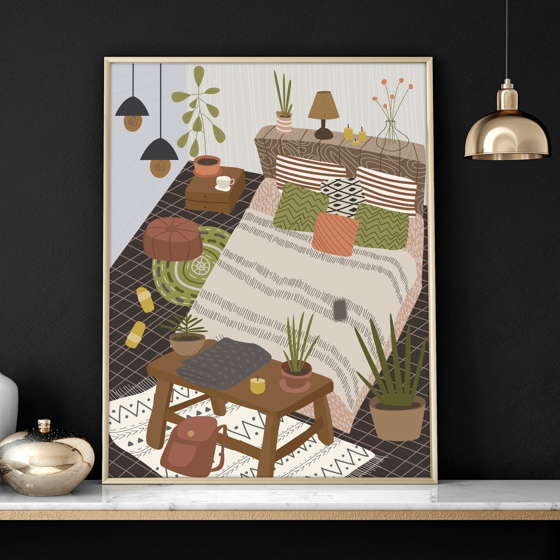 Wall art for the bedroom | set of 3 Bohemian wall art prints