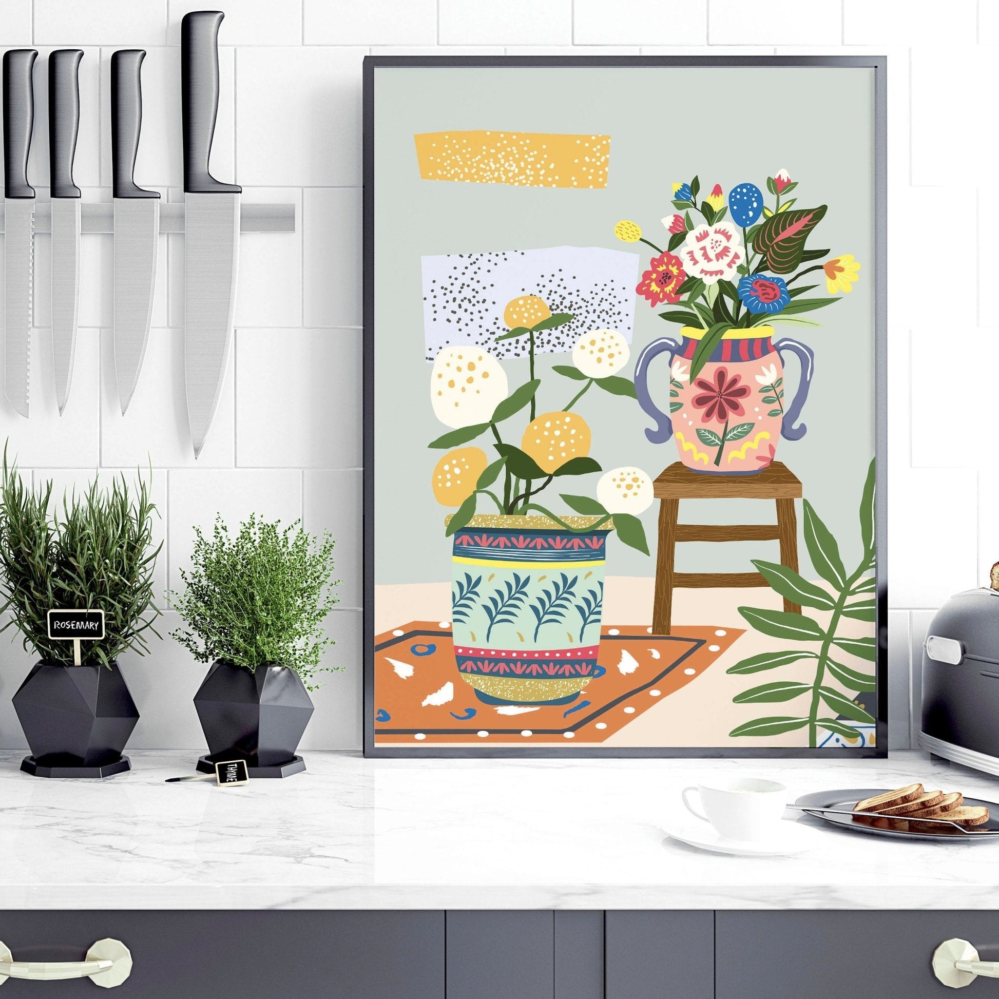 Kitchen art wall | set of 3 Bohemian Art prints