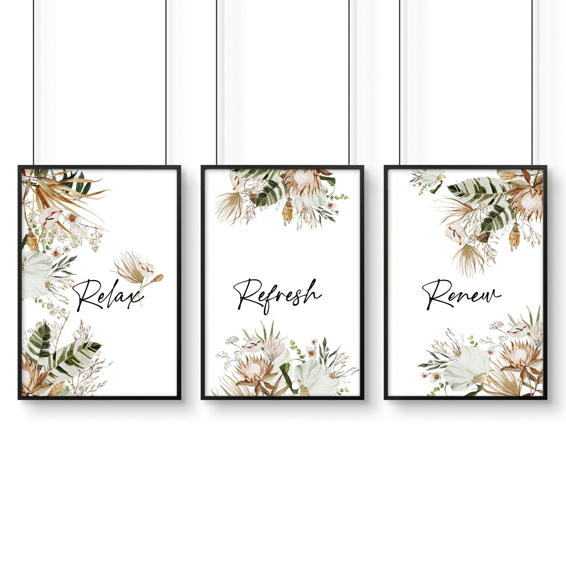 Bathroom pictures | set of 3 wall art