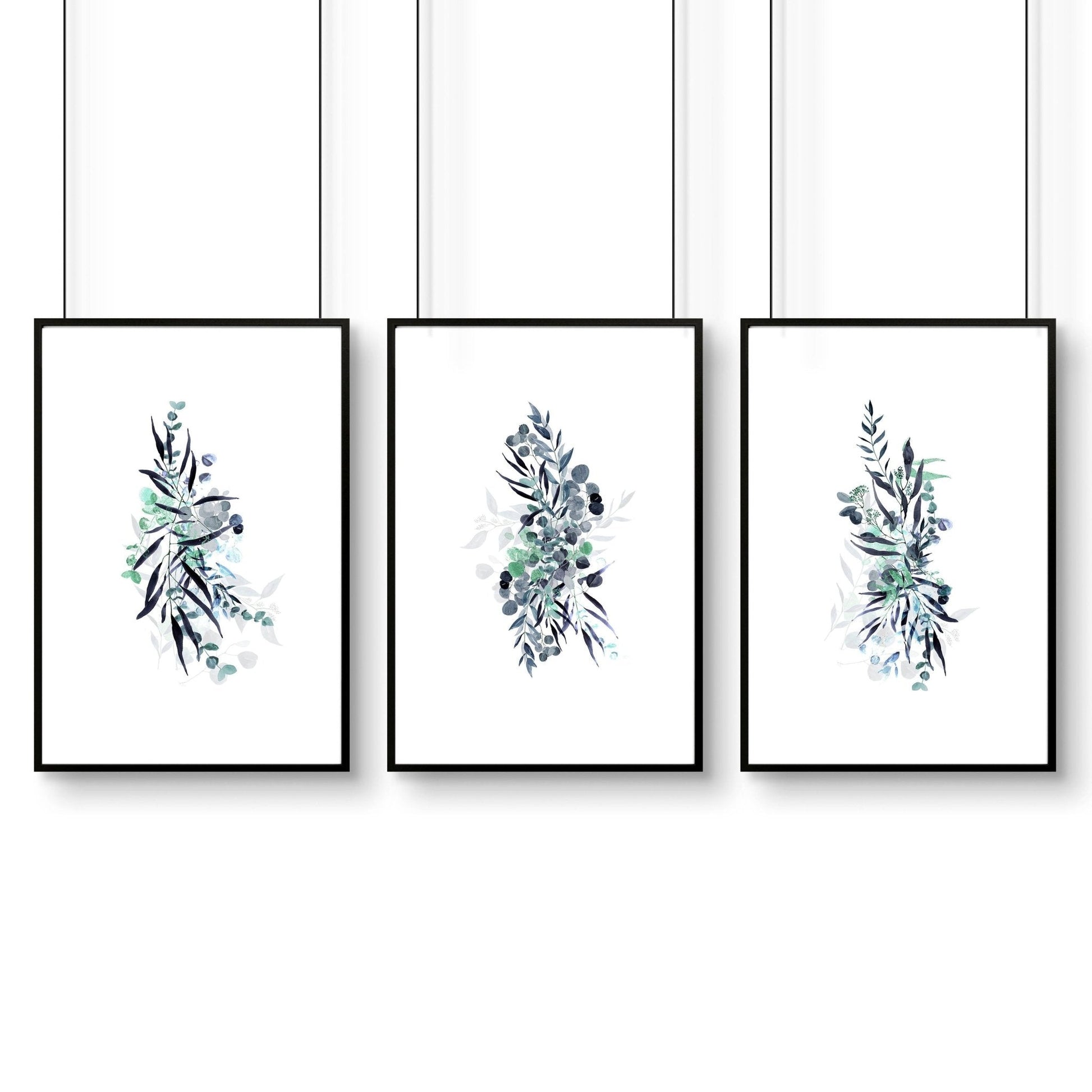 Botanical wall art framed | set of 3 prints