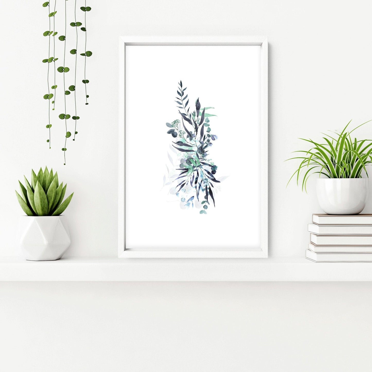 Botanical wall art framed | set of 3 prints