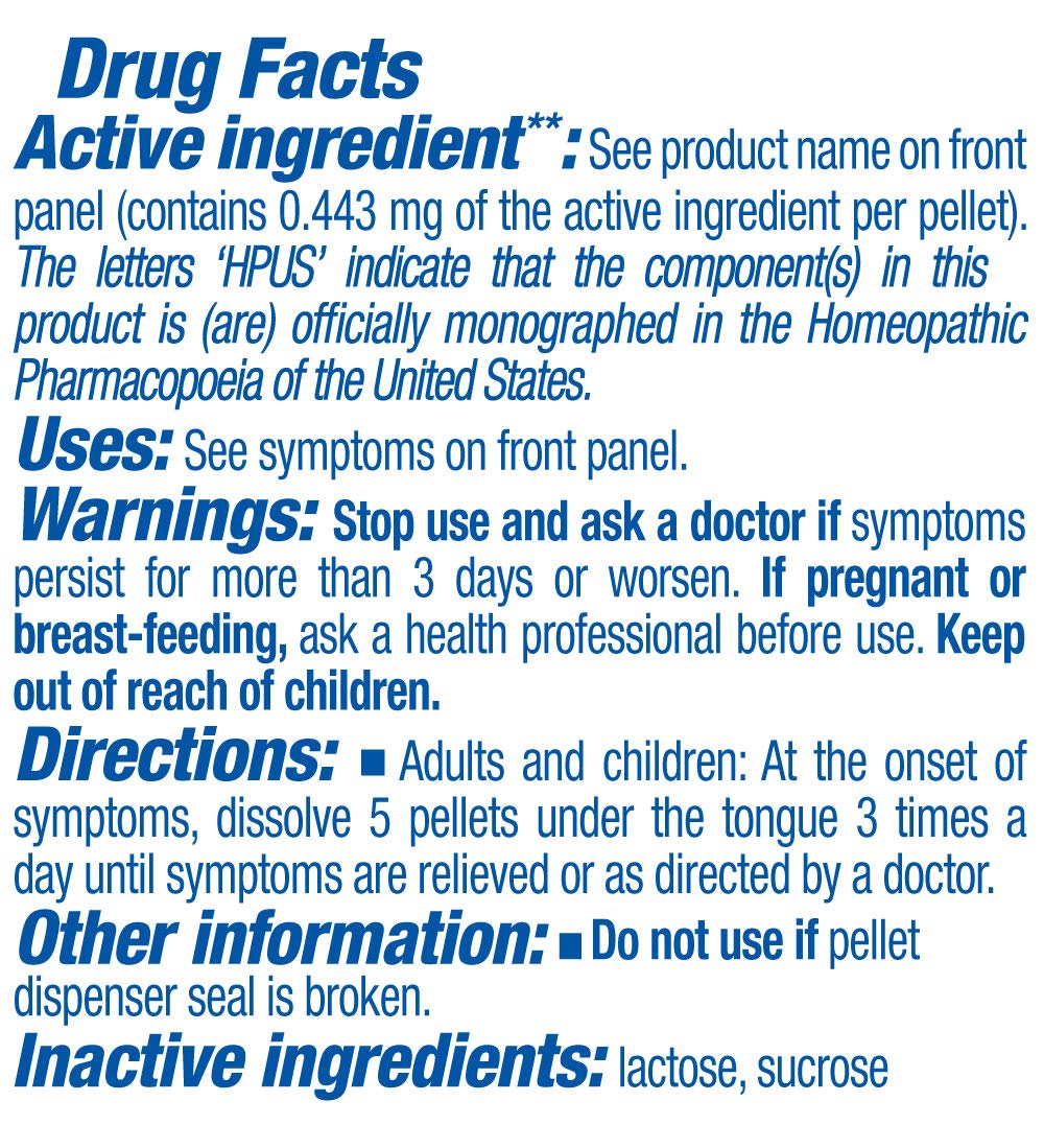 Boiron Nux Vomica 200CK – Homeopathic Medicine for Heartburn or Drowsiness (Pack of 3, 240 Pellets)