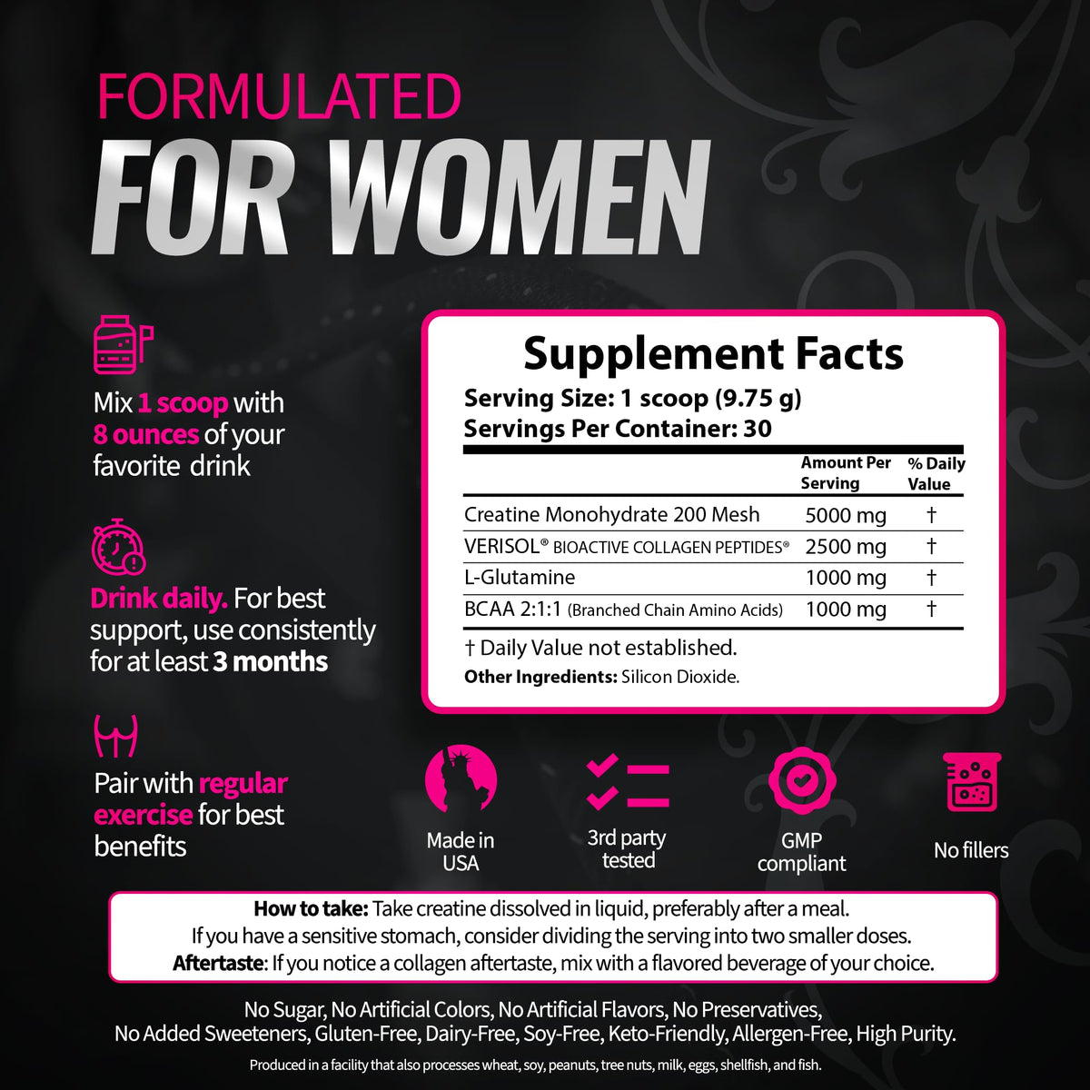 Bold Buns Creatine for Women – Booty Builder with Collagen & BCAA