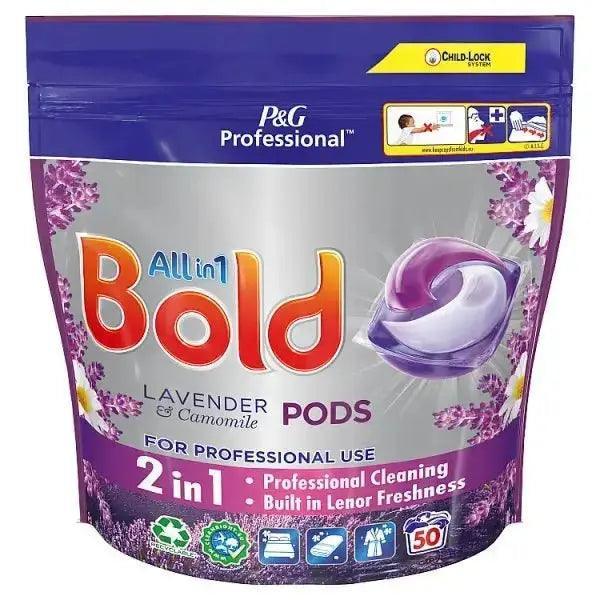 Bold Professional All-In-1 Pods Washing Liquid Laundry Detergent Capsules Lavender and Camomile, 100