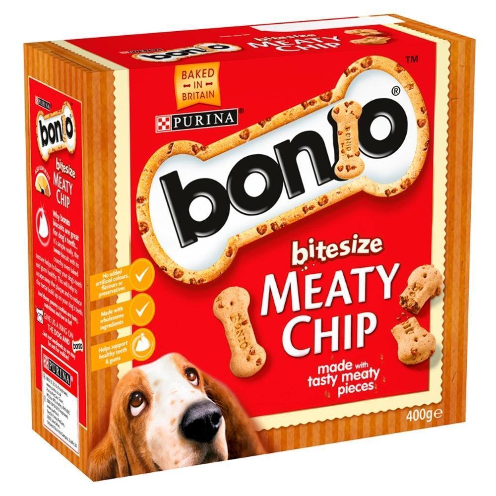 Bonio Meaty Chip Bite-Size Biscuits 400g - Case of 5