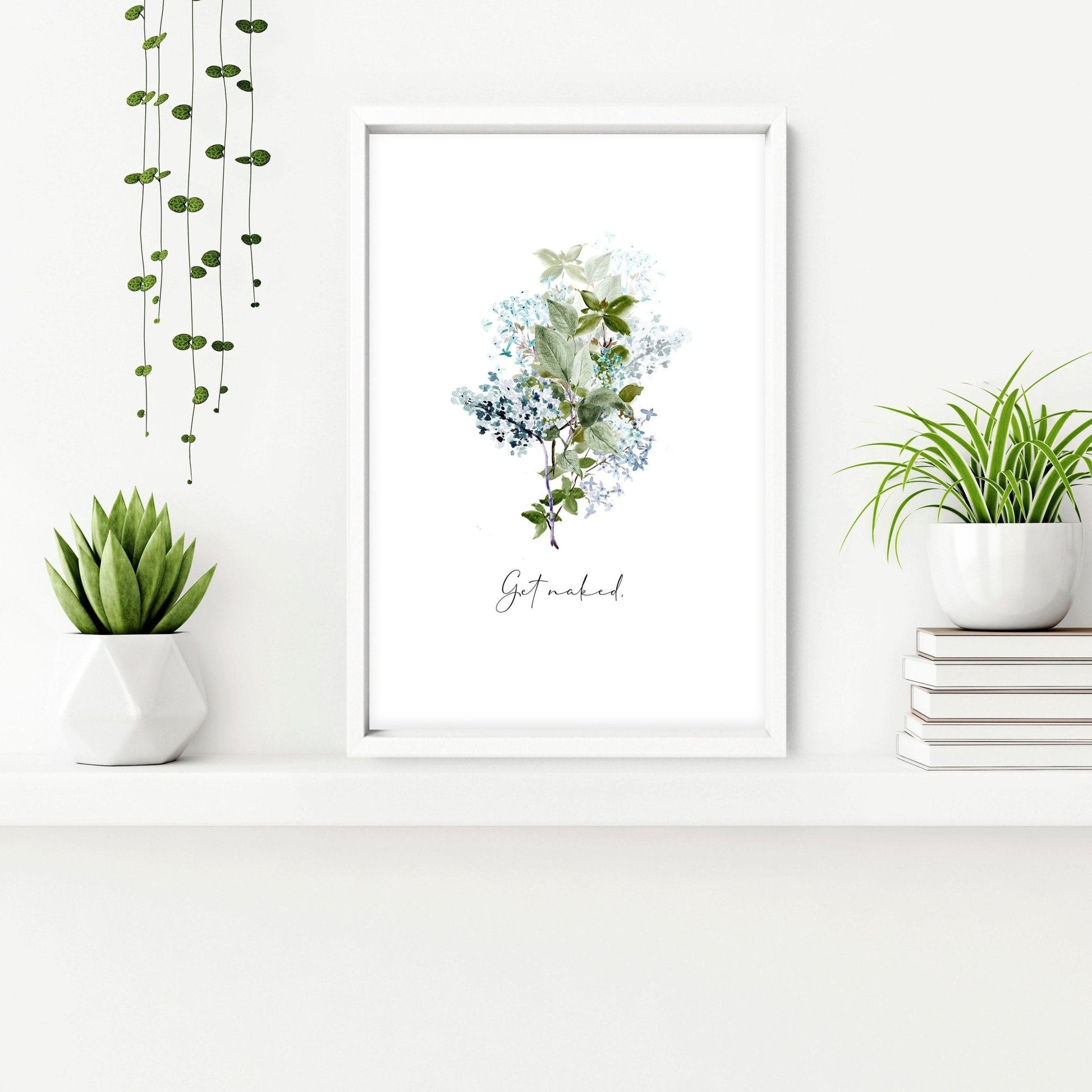 Flowers print | Set of 3 wall art for the Bathroom