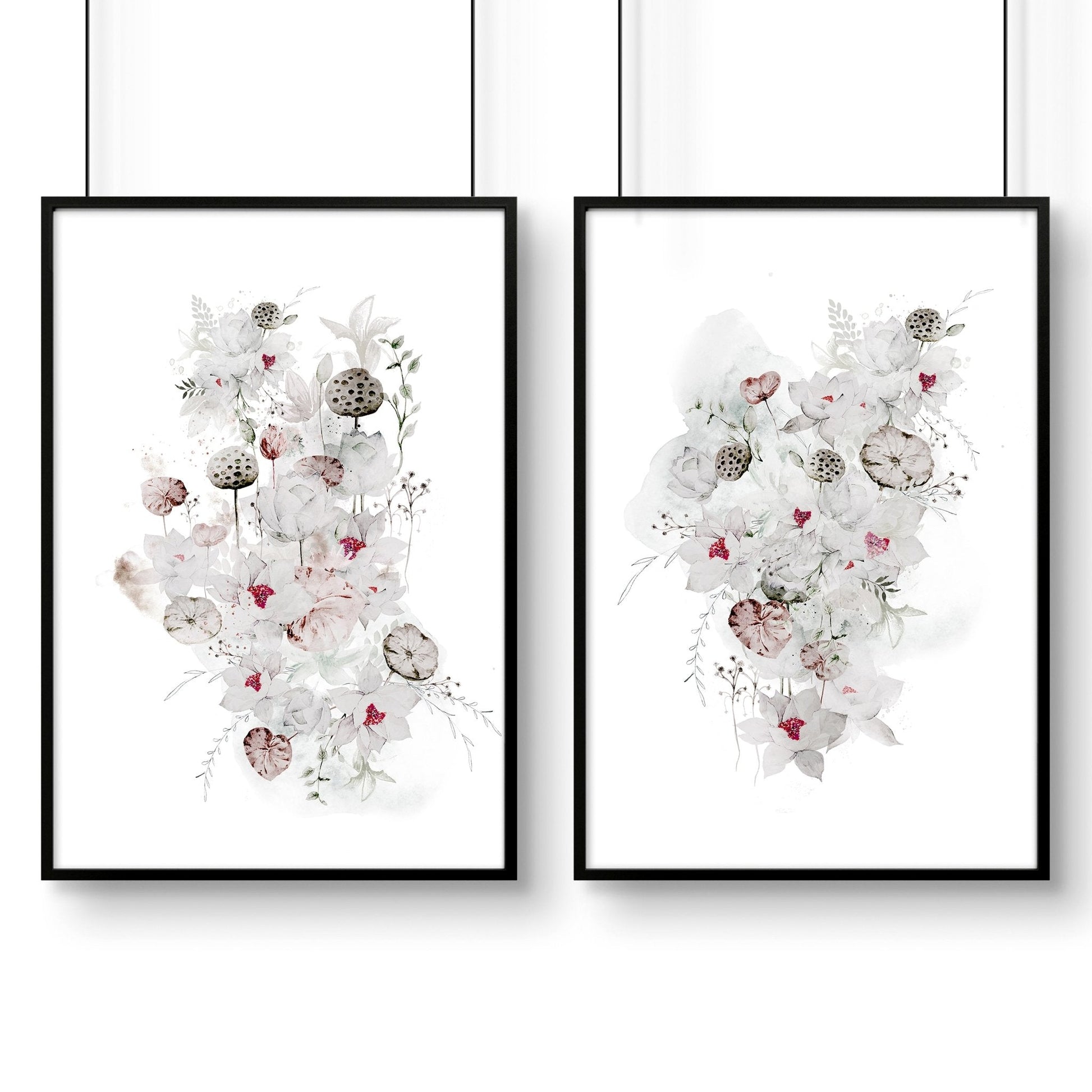 Botanicals art | Set of 2 wall art prints