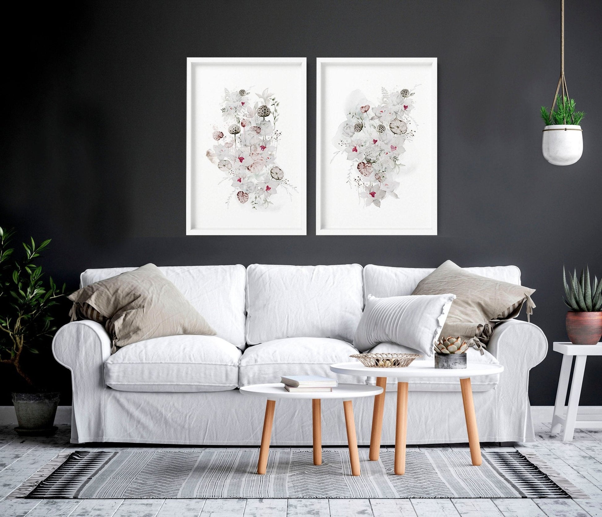 Botanicals art | Set of 2 wall art prints