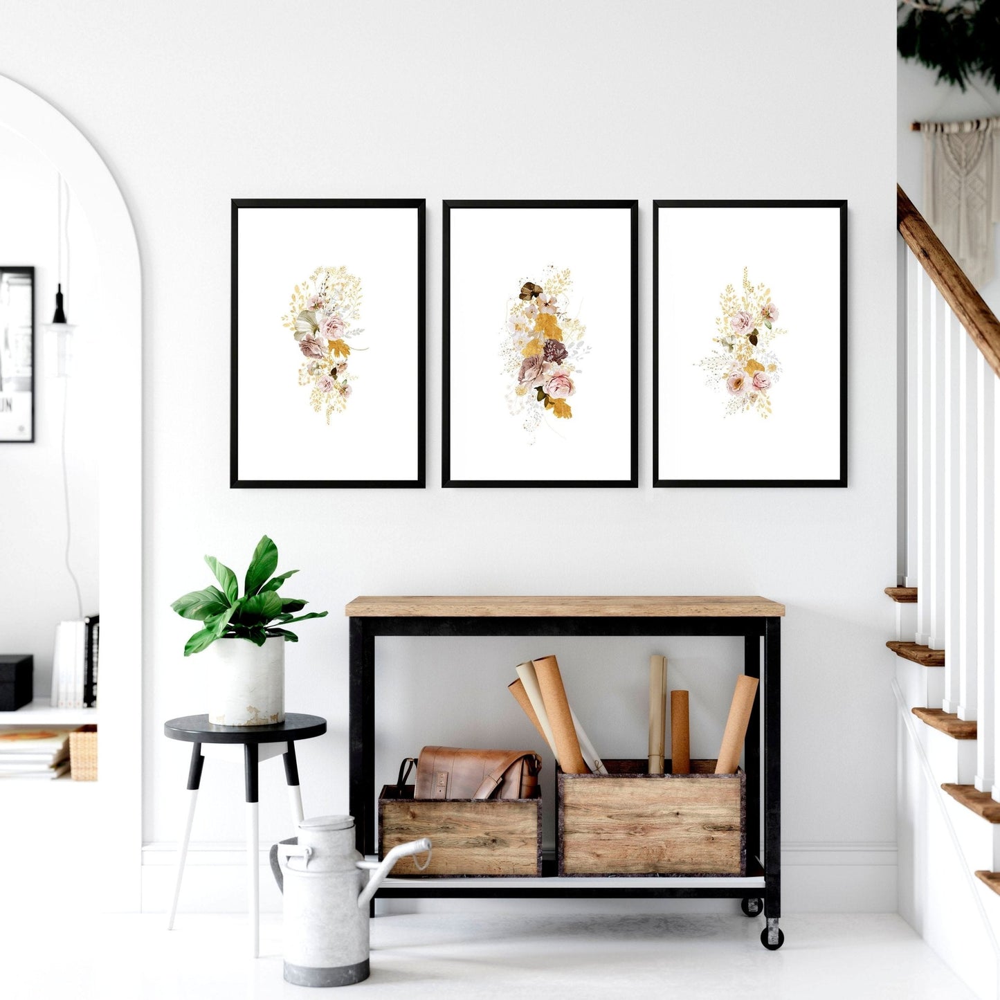 Prints for kitchen wall | set of 3 framed wall art