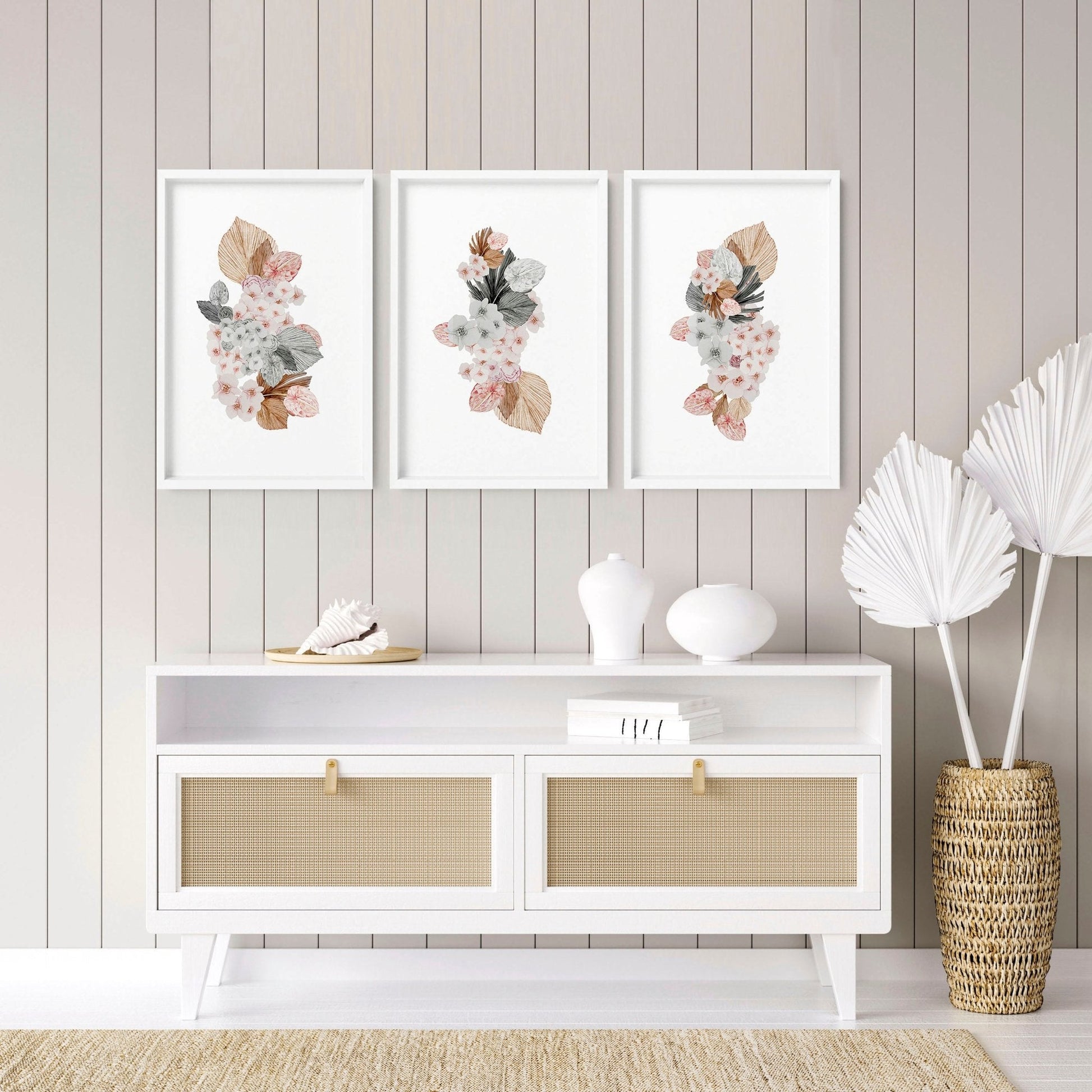 Botanicals artwork | set of 3 wall art prints