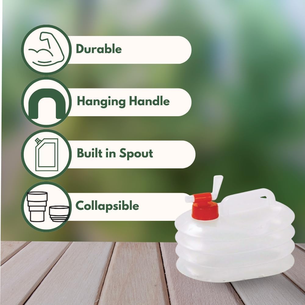 Collapsible Camping Water Container with Tap 5L BPA Free