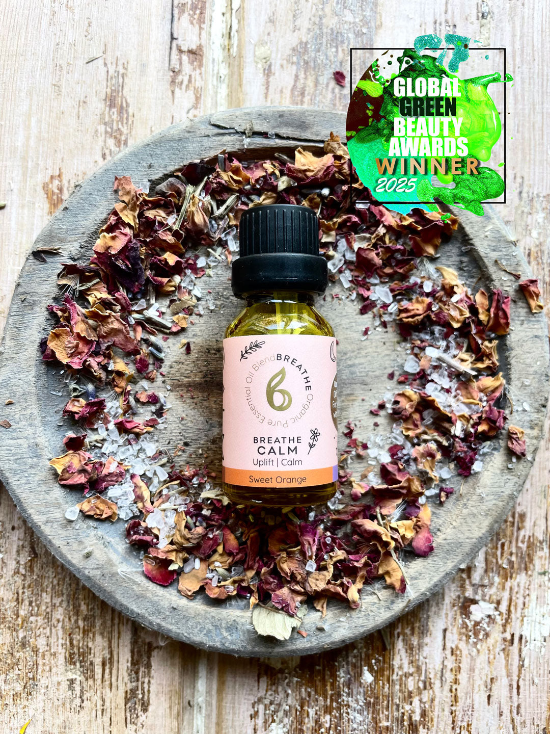 B Calm Blended Essential Oil Gift Set – Breathe, Live & Rest – Stress Relief, Energy Boost & Sleep & Hormone Support – 3×10ml
