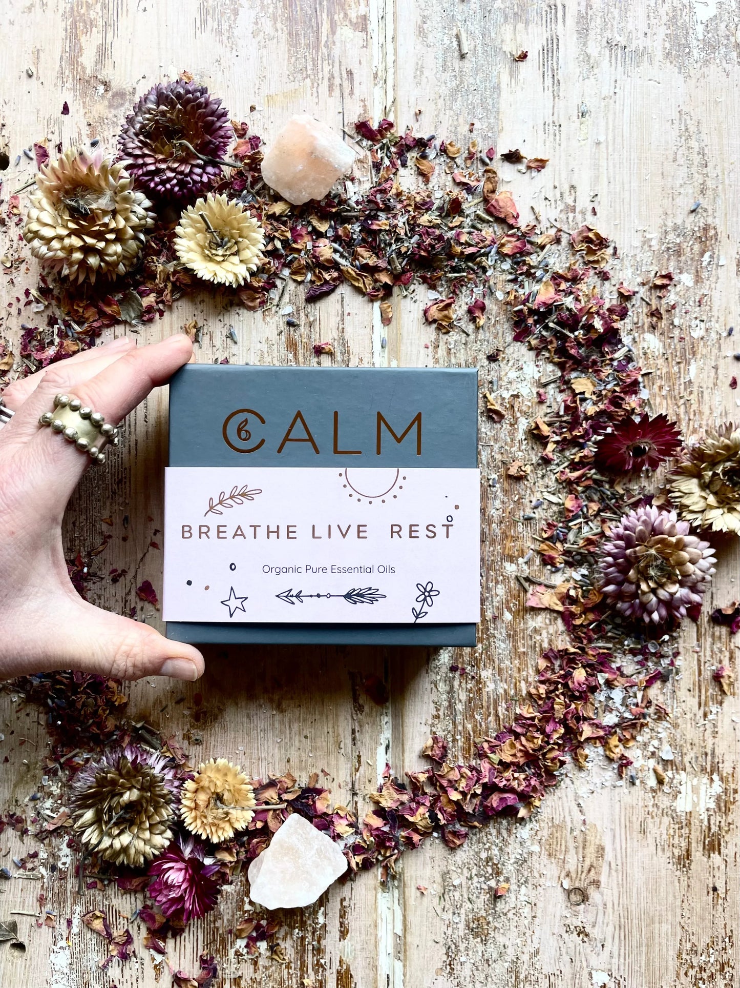 B Calm Blended Essential Oil Gift Set – Breathe, Live & Rest – Stress Relief, Energy Boost & Sleep & Hormone Support – 3×10ml