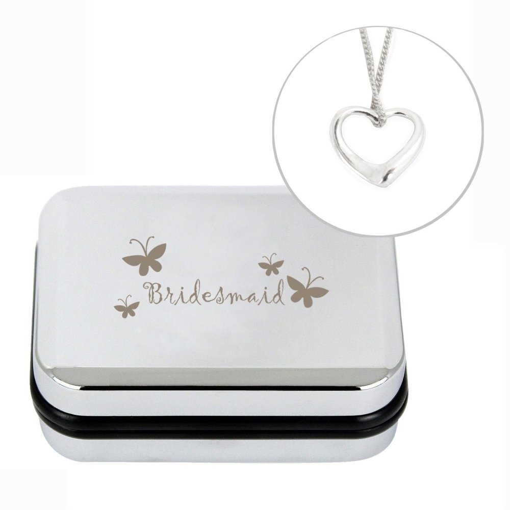 Bridesmaid Butterfly Necklace Box