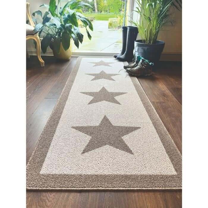 Washable Mat and Runner Star Design