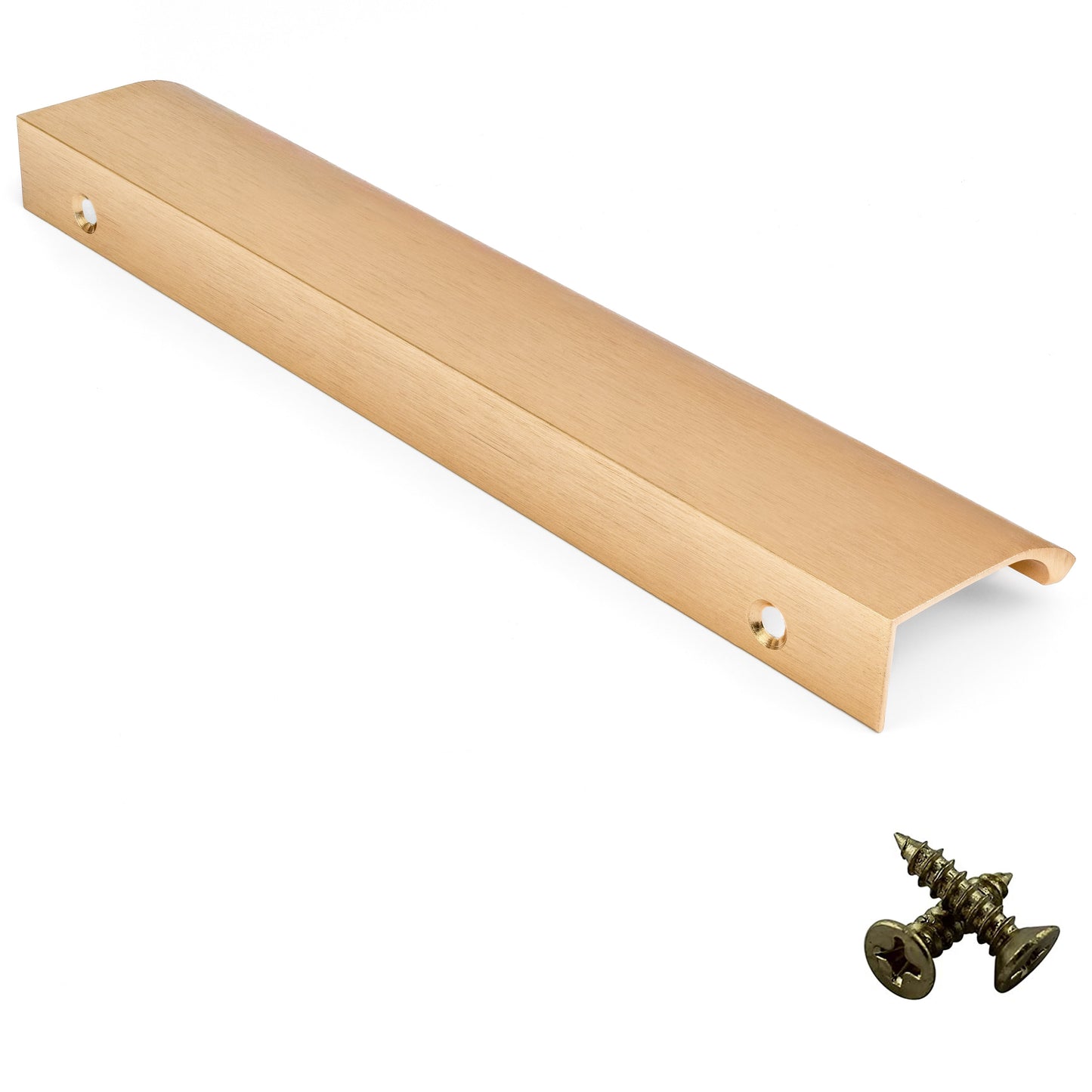 Brushed Brass Aluminium Cabinet Handle – Modern Cupboard, Drawer & Door Pull (Pack of 10)