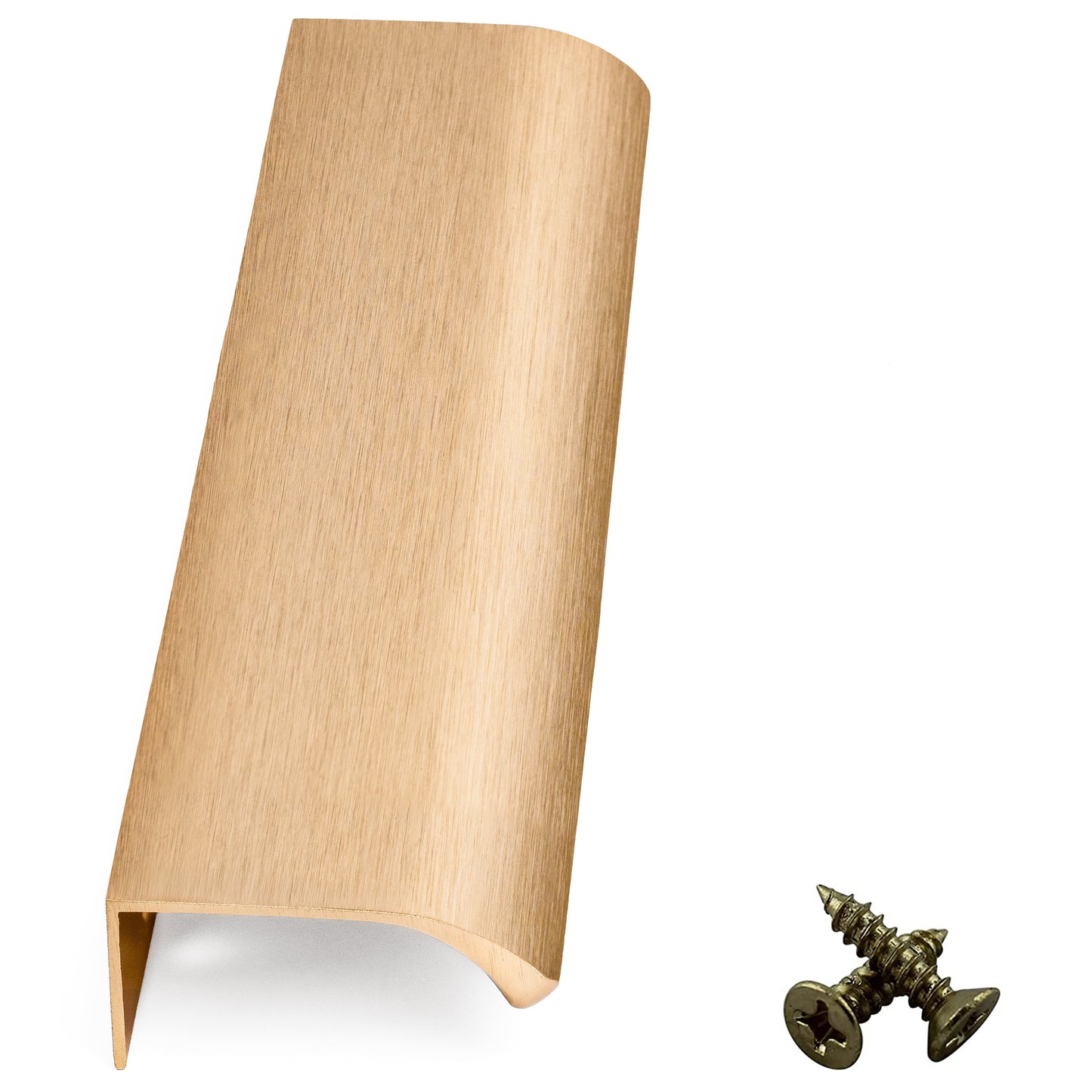 Brushed Brass Aluminium Cabinet Handle – Modern Cupboard, Drawer & Door Pull (Pack of 10)