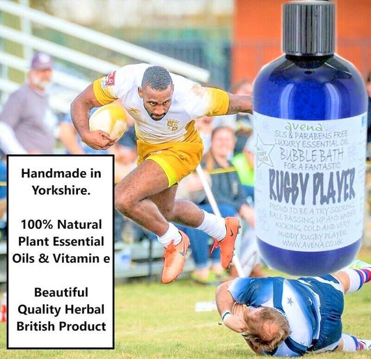 Bubble Bath Gift For Rugby Player Natural Plant Oils Made In Yorkshire By Hand